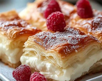 Receta de cazuela de croissants con tarta de queso (descarga digital)