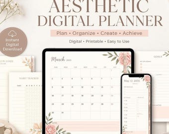 Digital Planner + Google Sheets Tracker PDF Download