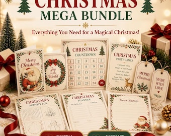 Christmas Mega Bundle | Kids Games, Activities, Planner & Printable