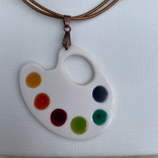 Collier pendentif palette de peinture - Le collier de « l’artiste »