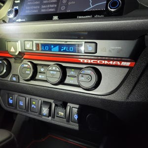 TACOMA 3rd Gen (2016-23) A/C DASHBOARD domed stickers 2-pieces kit