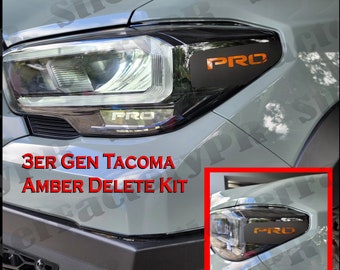 Tacoma 3rd Gen  (2016 to Present) Headlight Amber Delete Kit Decal (2pcs Left and Right)