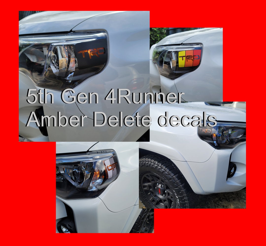 4runner 5th Gen Headlight Amber Delete Decal Kit (TRD/PRO) - Etsy