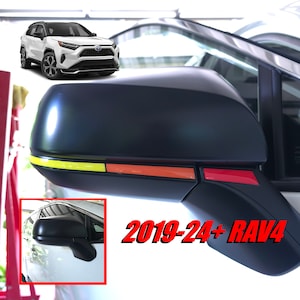 5th Gen Rav4 Side Mirrors Domed Strips Vintage Pride For (2019-24+)(Both Sides)(2pcs Left and Right)