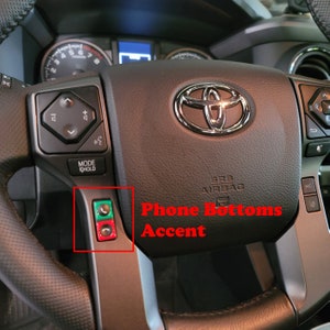 TACOMA 3rd Gen 2016-2023 Steering Wheel Phone Button Domed Raised Decals Tacoma-Tundra-4Runner