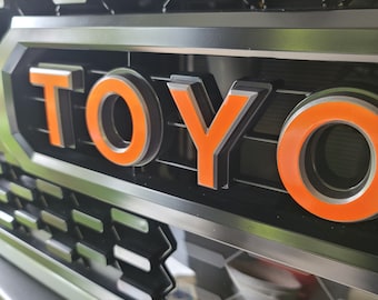 Premium Cast Vinyl Decals -STICKER- forTacoma TRD PRO Grille Letters 6-pieces kit 2016-2023