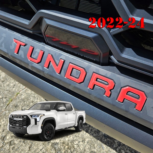 2022, 2023+ Tundra TRD Front BUMPER Letters  3D inserts(Domed not just a sticker)