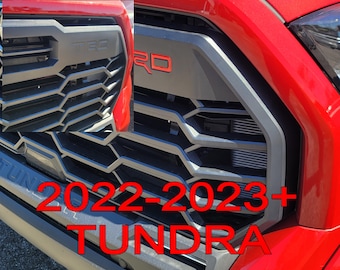 2022, 2023+ TUNDRA TRD GRILLE  3D inserts(Domed not just a sticker)
