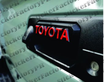 TACOMA 2016-23 Tailgate Handle Letter Domed Overlays - 6-Piece Kit
