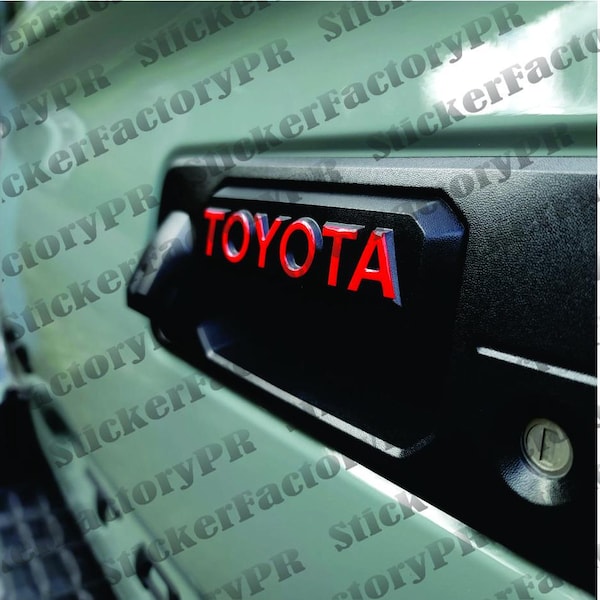TACOMA 2016-23 Tailgate Handle Letter Domed Overlays - 6-Piece Kit