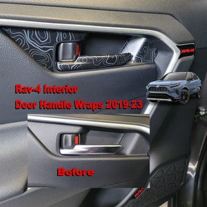Toyota RAV4 2019-2023 INSIDE Door Handles Vinyl Wraps (4 pieces Kit)
