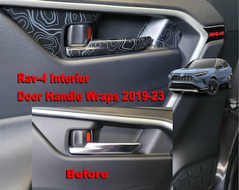 Toyota RAV4 2019-2023 INSIDE Door Handles Vinyl Wraps (4 pieces Kit)
