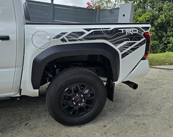 TACOMA 4TH. Gen 2024-25 Bedside Topo Offroad Graphics (1 Set Left and Right)