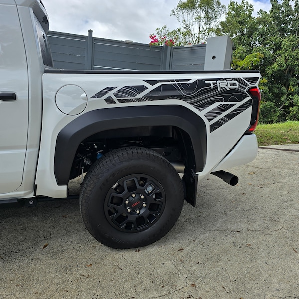 TACOMA 4TH. Gen 2024-25 Bedside Topo Offroad Graphics (1 Set Left and Right)