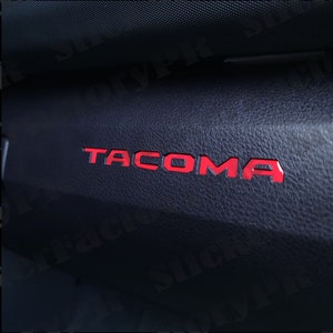 2016-2023 3rd Gen Tacoma Compatible Glovebox/Dash Inlay Domed decal inserts 6- pieces kit