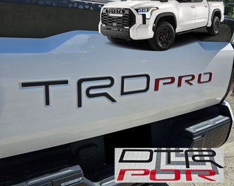 2022-25+ TUNDRA Tailgate Insert Letters (Plastic Carbon Forged Look/Red)