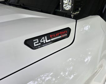 2024-25+  Tacoma Custom Hood 3D Raised Badge-2.4L TURBO- (1 set include 2 PCS. for both sides)