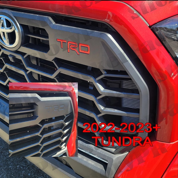 2022, 2023+ TUNDRA TRD GRILLE  3D inserts(Domed not just a sticker)