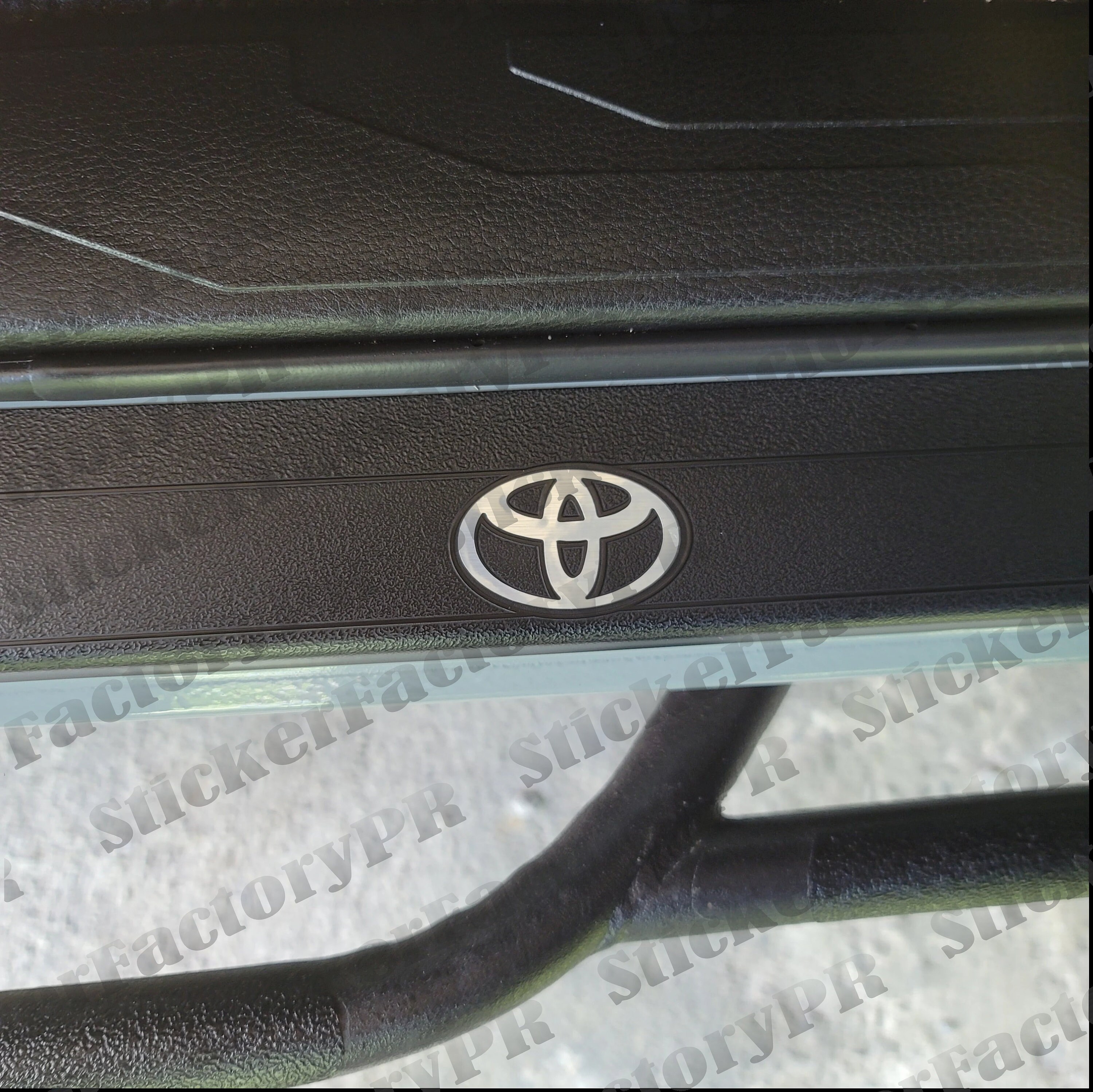 4-Pack Yellow Door Sill Protector Decals – For Toyota Tacoma (3D Carbon Fiber Look)