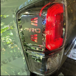 Toyota Tacoma Premium Cast Vinyl Rear Tail lights TRD/PRO/4x4/SPORT Decals for 2016-2023 Black/Vintage (2pcs Left And Right)