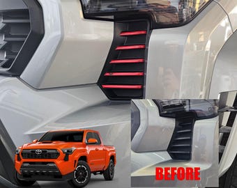 2024-25 4th. Gen Tacoma Grille Stripes 3D inserts 10 PCS (Domed not just a sticker)