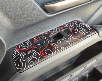 Door Controls Faces Wraps -Toyota 4TH. Gen TACOMA 2024-25 (4 pieces Kit)