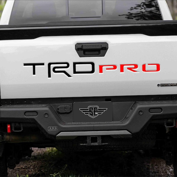 TRD Pro Tailgate Letter Inserts Fits 2024-2026 Toyota Tacoma main image 1