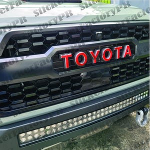 Grille Letter Overlays - Fits 2016-23 Tacoma - Trd Pro Grille 6 Piece Kit