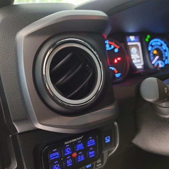 Toyota TACOMA 3rd Gen 2016-2023 Tacoma Inner AC Vent Rings Polyurethane Domed sticker (4+1 pieces Kit)