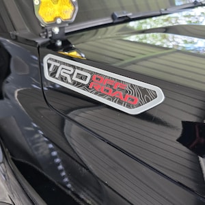 2024-27 Tacoma/4Runner Hood 3D Raised Badge - Custom Emblem (2-Piece Set)