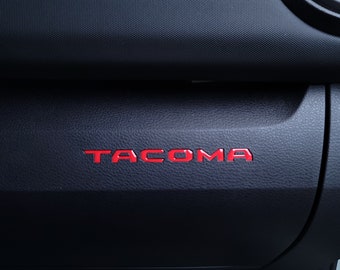 2016-2023 3rd Gen Tacoma Compatible Glovebox/Dash Inlay Domed decal inserts 6- pieces kit