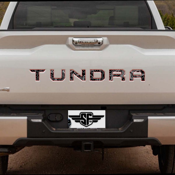 AFX-TRIMS Red Raised Tailgate Letters For Toyota Tundra 2022-2025 – Made In USA (Gloss/Matte Options) - View #2