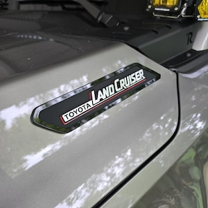 2024-26 Land Cruiser LC250 Prado Hood Badge - 3D Raised Emblem (Set of 2)