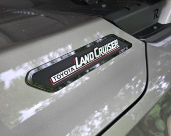 2024-26 Land Cruiser LC250 Prado Hood Badge - 3D Raised Emblem (Set of 2)