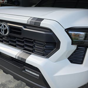 2024-25 Tacoma Topographic vintage stripes  Upper  and lower Grille sticker (6&quot;W x 12&quot;L)