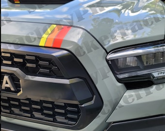 Toyota TACOMA (2016-23) Upper Grille 3 Racing Stripe Decals TRD Truck Grille Racing Stripe Decal Sticker
