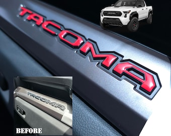2024-25 tacoma Dash letters Overlay (its Domed decal, not just sticker 6PCS.)