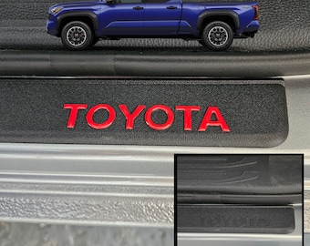 Tacoma "TOYOTA" Embossed Letter Overlays: Front Door Sill (2024-25)