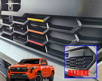 2024-25 4th. Gen Tacoma GRILLE  3D 3 stripes (Domed not just a sticker)