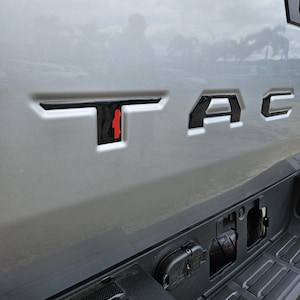 2024-25 Toyota 4th. Gen Tacoma 3D Raised Tailgate letters Overlays.