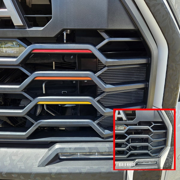 2022, 2024+ Tundra TRD GRILLE  3D 3 stripes (Domed not just a sticker)
