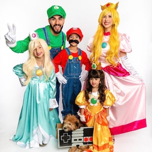 Mario Bros Halloween Costume Modest-Princess peach- Costume Child Size