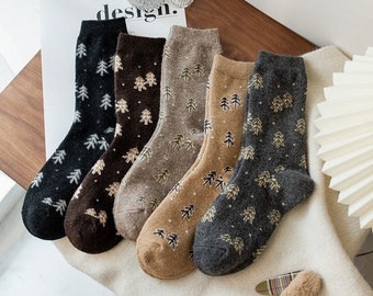 Tree wool socks Women Winter Socks gift