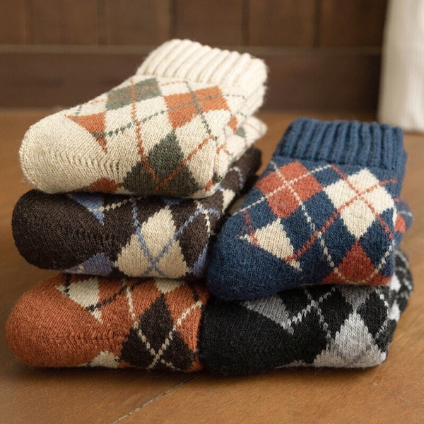 Chaussettes en laine extra épaisses pour hommes, chaussettes d’hiver, chaussettes d’hiver pour hommes, cadeau pour lui