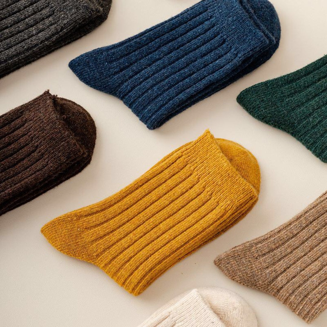 Extra Thick Men Wool Socks, Winter Socks, Christmas Socks, Men Winter