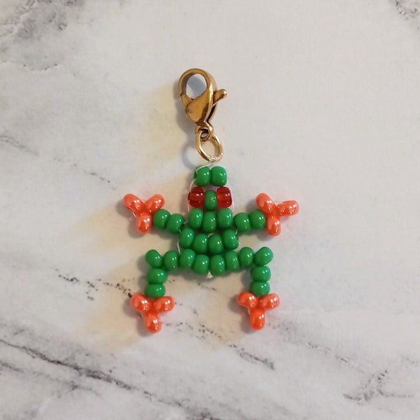 Mini Beaded Frog Charm