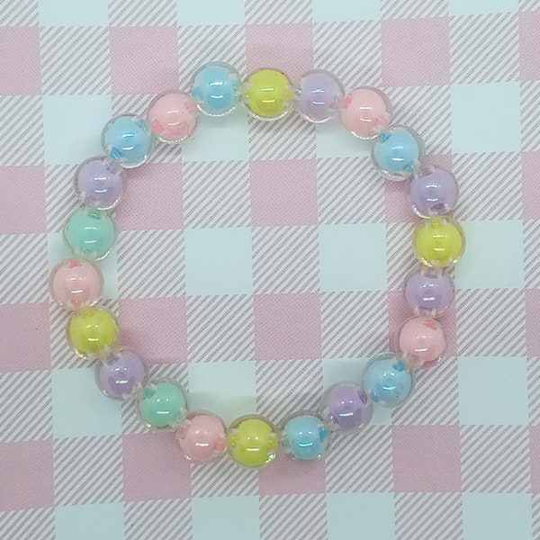 Pastel Beaded Bracelet, Cute Bracelet, Colorful Bracelet