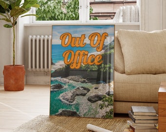 Out Of Office Print | Out Of Office Wall Art | Tropical Wall Art | Summer Wall Art | Summer Print | Travel Wall Art | Travel Print | Trendy