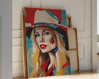 Abstract Cowgirl Painting | Cowgirl Print | Western Wall Art | Trendy Wall Art | Trendy Print | Western Print | Cowgirl Wall Art | Abstract