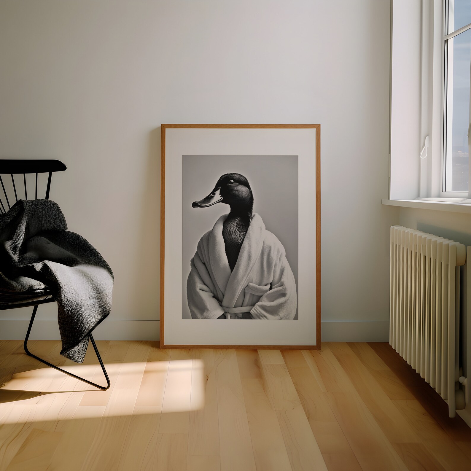 Duck in A Bathrobe Print | Bath Animal Print | Duck Bathroom Print ...